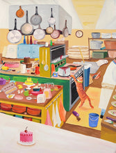 Carica l'immagine nel visualizzatore di Gallery, DasBrooklyn - Stampa Artistica A3 Un Gatto in Cucina
