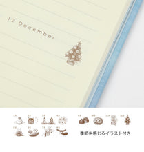 Carica l'immagine nel visualizzatore di Gallery, Diario perpetuo Agenda 12 mesi Gate Green
