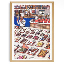 Carica l'immagine nel visualizzatore di Gallery, KIBLIND Atelier - David Huang - Se aprissi un ristorante di toast - Stampa - Illustrazione
