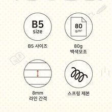 Carica l&#39;immagine nel visualizzatore di Gallery, Iconic Blah Blah Notebook Line 04 Black
