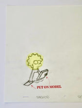Carica l&#39;immagine nel visualizzatore di Gallery, The Simpsons - Lisa Simpson - Disegno di produzione originale con certificato di autenticità
