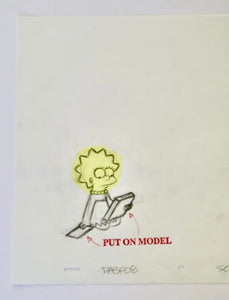 The Simpsons - Lisa Simpson - Disegno di produzione originale con certificato di autenticità