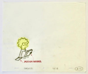 The Simpsons - Lisa Simpson - Disegno di produzione originale con certificato di autenticità