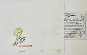 The Simpsons - Lisa Simpson - Disegno di produzione originale con certificato di autenticità