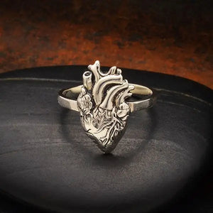 Anello Cuore Anatomico - Argento