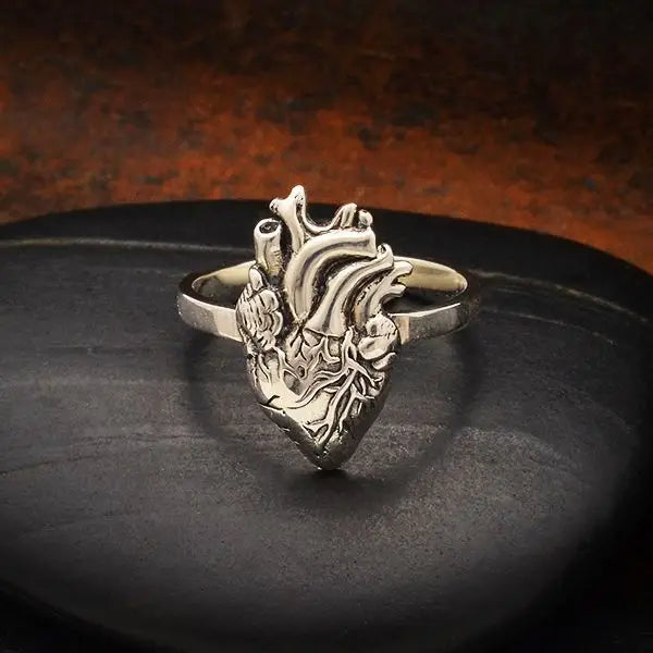Anello Cuore Anatomico - Argento