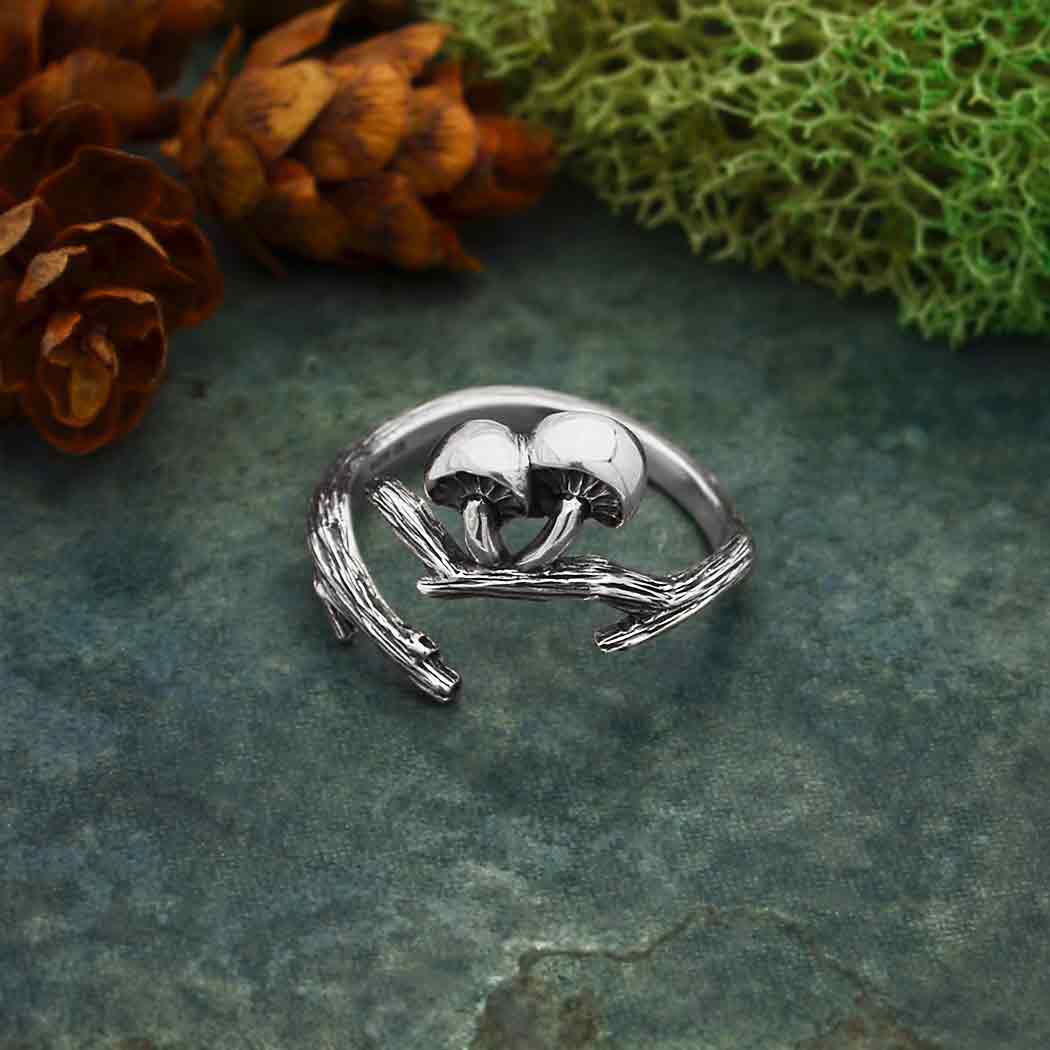 Anello Funghi - Argento