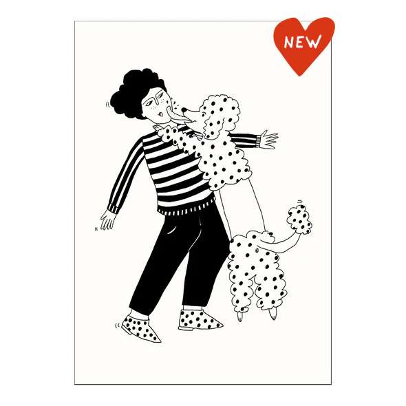 Poster Illustrazione A3 Barboncino