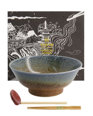 Tokyo Design Studio - Set Ciotola Ramen con posate Sunachi Ainagashi