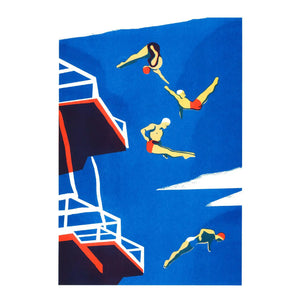 KIBLIND Atelier - Virginie Morgand - La Piscine 12  - Stampa - Illustrazione