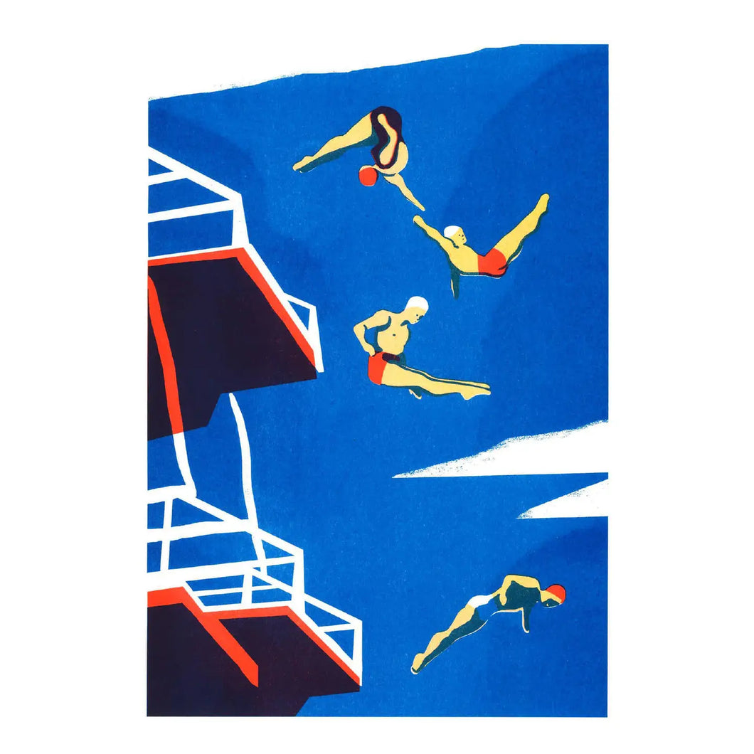 KIBLIND Atelier - Virginie Morgand - La Piscine 12  - Stampa - Illustrazione