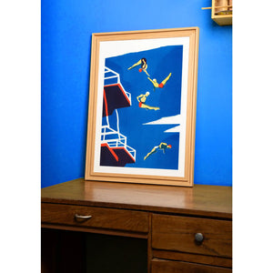 KIBLIND Atelier - Virginie Morgand - La Piscine 12  - Stampa - Illustrazione