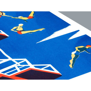 KIBLIND Atelier - Virginie Morgand - La Piscine 12  - Stampa - Illustrazione
