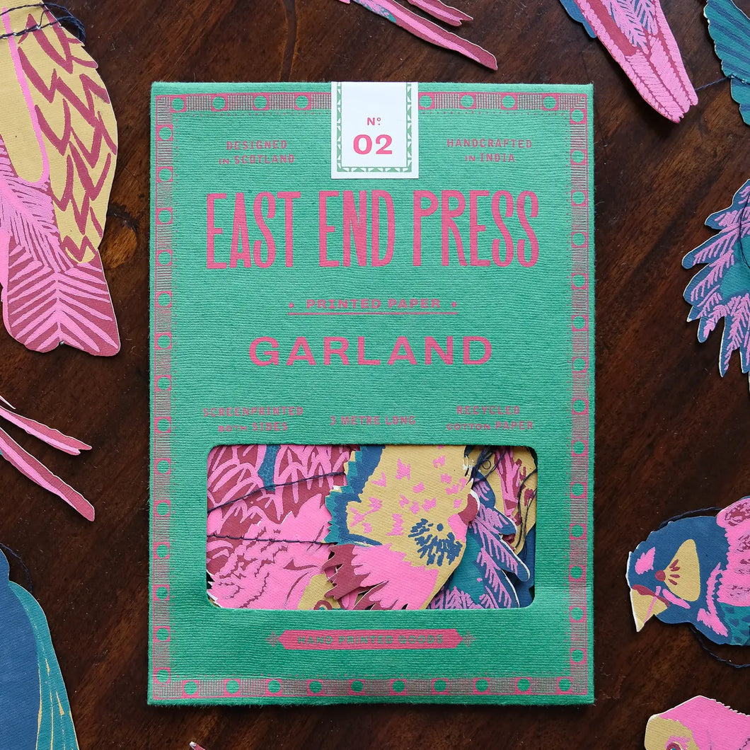 East End Press - Ghirlanda Uccelli Tropicali