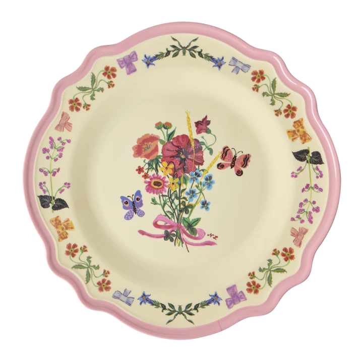 Rice - Nathalie Lété - Piatto Grande Bouquet e Farfalle