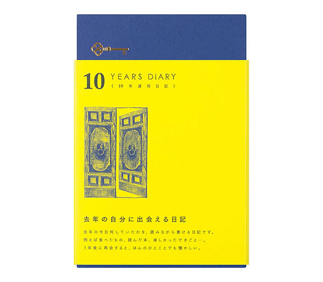 10 Years Diary - agenda dieci anni Midori blu