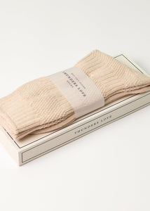 Thunders Love Link Collection Canalé Raw White Socks - Calzini