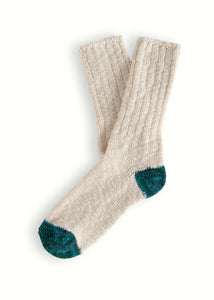 Thunders Love Flammé Collection Raw White & Turquoise Socks - Calzini
